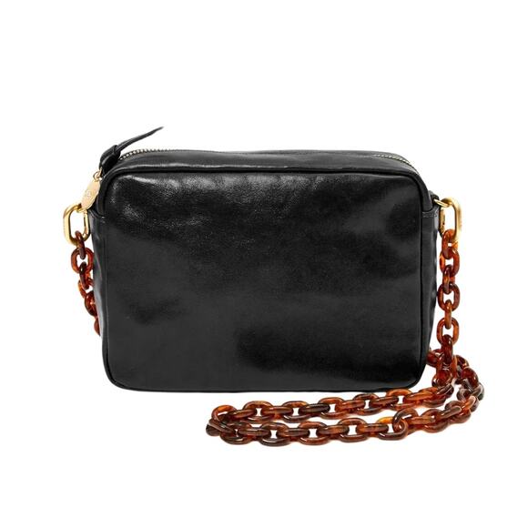 CLARE V Shoulder Chain Strap Mini Round Link Tortoise Gold Handbag Accessory NEW - Picture 2 of 12